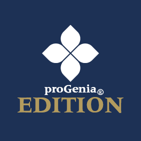 Wort-Bild-Marke des Verlags proGenia Edition wort-bild-marke-verlag-progenia-edition-logo